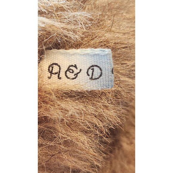 Vintage Brown Teddy Bear With Green Christmas Scarf - Picture 13 of 16